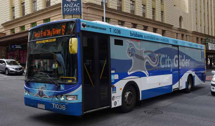 Brisbane Transport MAN 18.310 Volgren CR228L T1036 City Glider